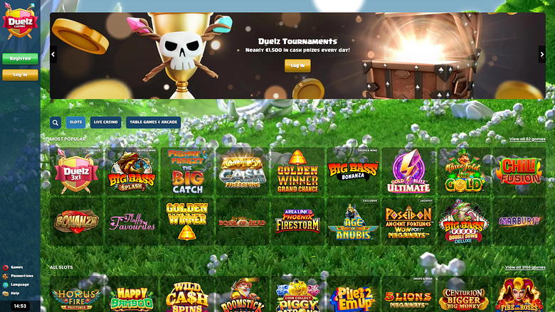 Duelz Casino Games Desktop