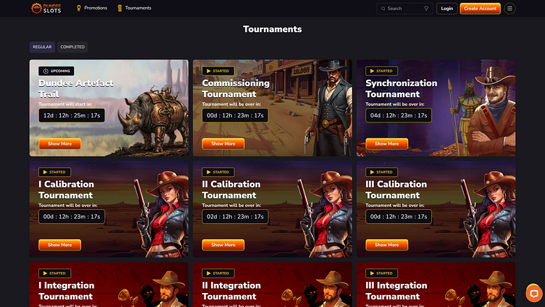Tornei per desktop del casinò DundeeSlots