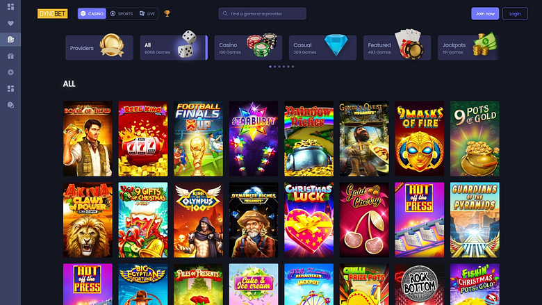 Jeux d'images de bureau du casino Dynobet