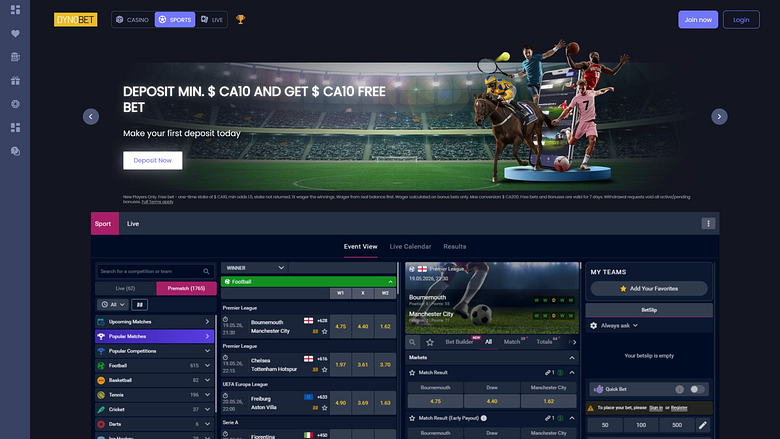 Image de bureau du casino Dynobet Sports