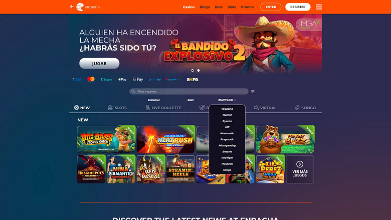Développeurs du jeu de casino Enracha pour ordinateur