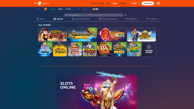 Enracha Casino Games Desktop