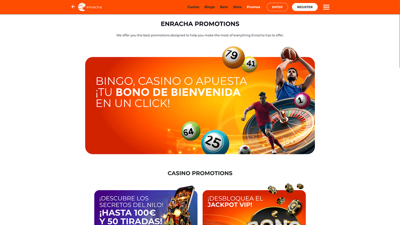 Enracha Casino-Aktionen Desktop