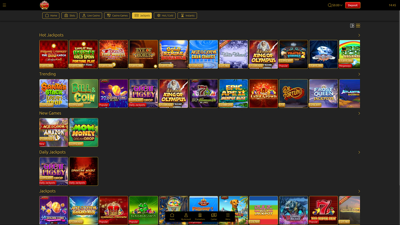 Jackpot Desktop del casinò Euro King