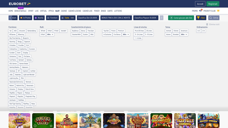 Desenvolvedores de jogos de cassino Eurobet para desktop