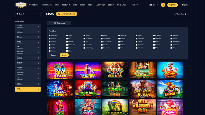 Développeurs de jeux de casino Europe 777 pour ordinateur
