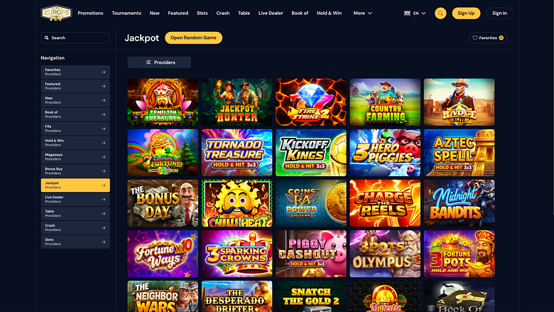Europe 777 Casino Jackpot Ordinateur de bureau