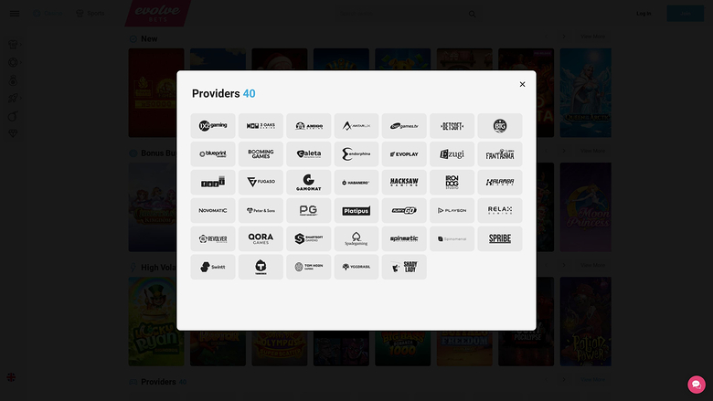 Sviluppatori di giochi desktop Evolve Casino