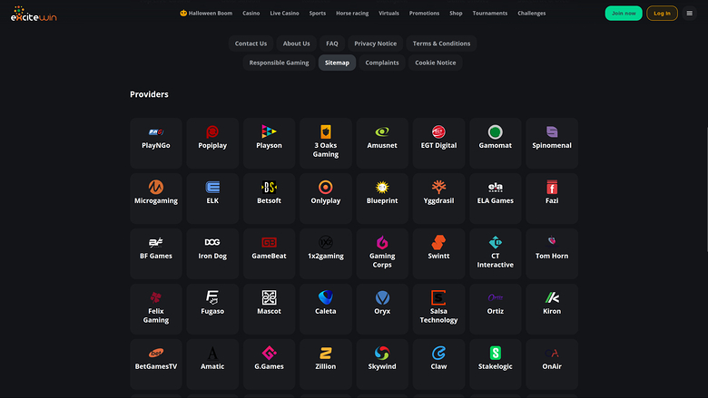 ExciteWin Casino Desktop Game Developers