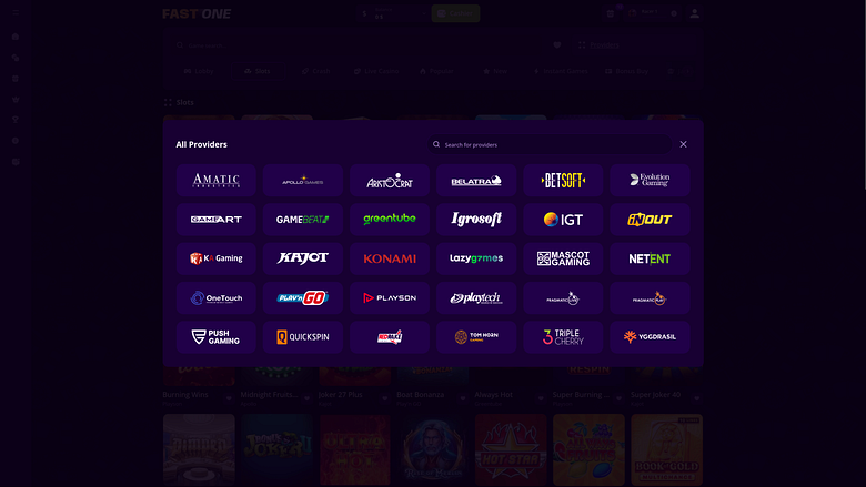 مطورو ألعاب سطح المكتب F1 Casino