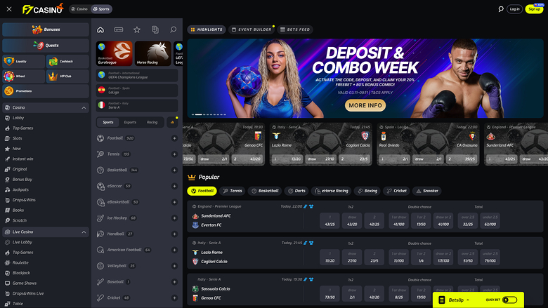 Deportes de F7 Casino de escritorio