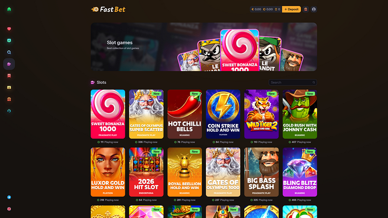 Игры казино FastBet для настольных компьютеров