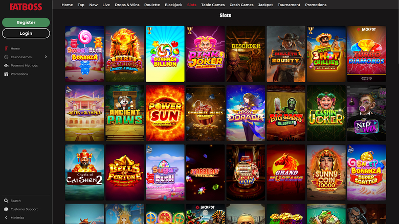 Juegos de FatBoss Casino para escritorio
