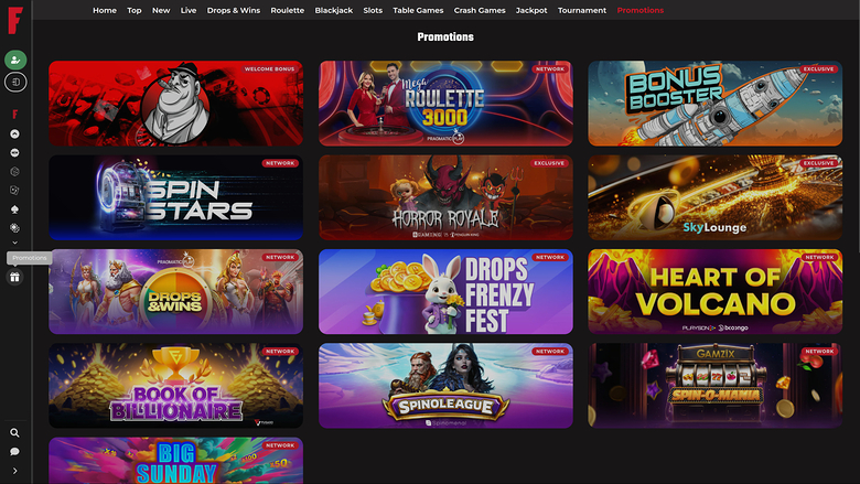 Promociones de FatBoss Casino para escritorio