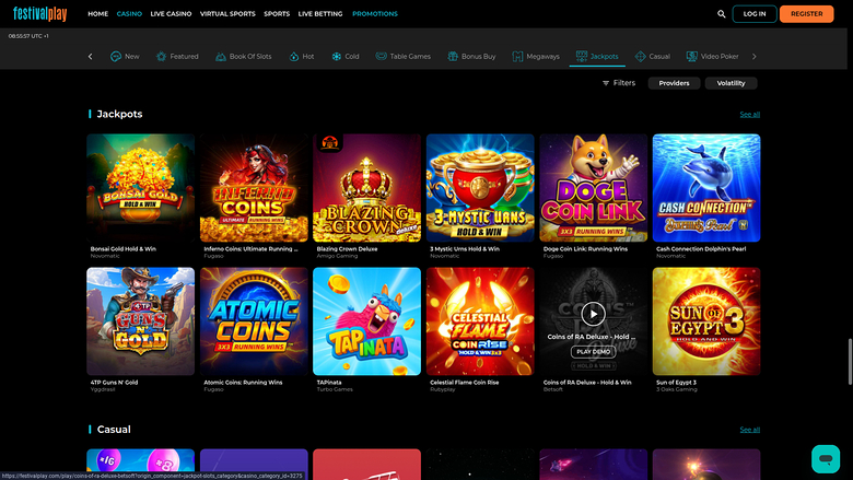 Festival Play Casino Desktop Jackpot