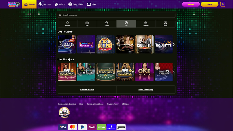 Croupiers en direct de Fever Bingo Casino pour ordinateur