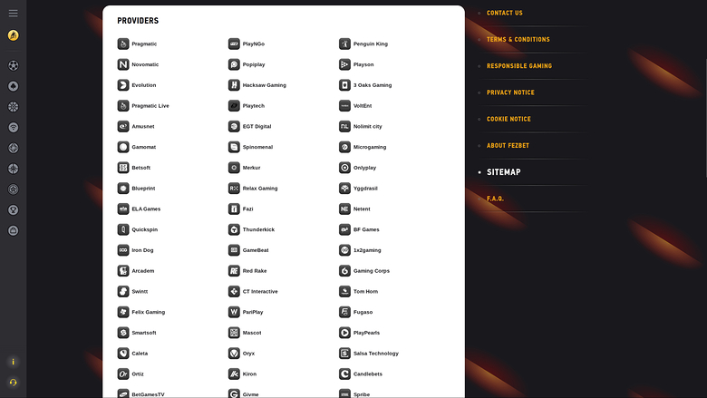 Desarrolladores de juegos de FEZbet Casino para escritorio