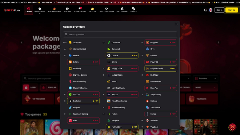 FieryPlay Casino Desktop Game Developers