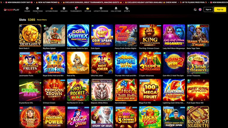 FieryPlay Casino Desktop Games
