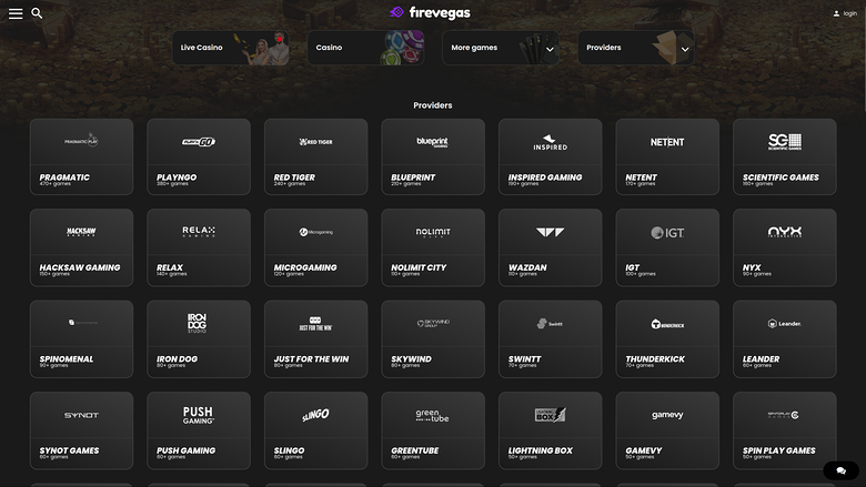Sviluppatori di giochi di Fire Vegas Casino per desktop