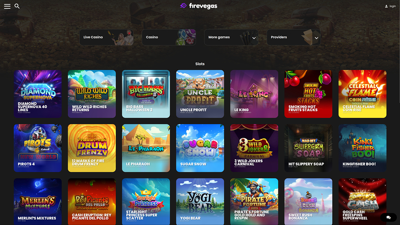 Giochi di Fire Vegas Casino per desktop