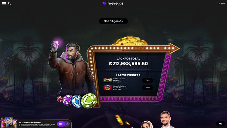 Jackpot di Fire Vegas Casino per desktop