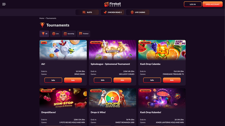 Fireball Casino Bureau Tournois