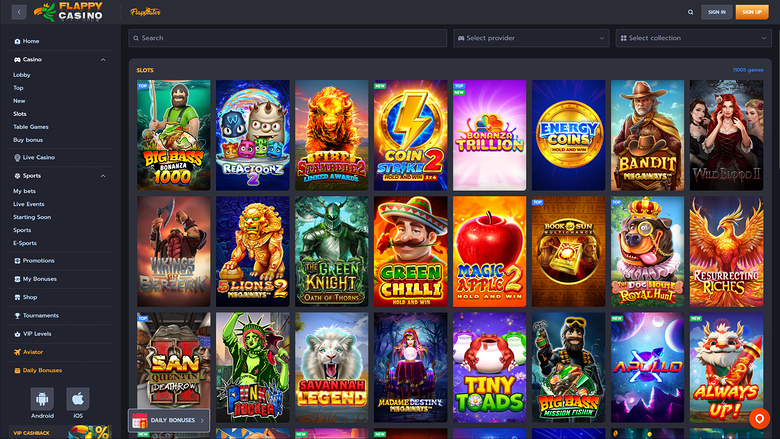 Flappy Casino Jeux version bureau