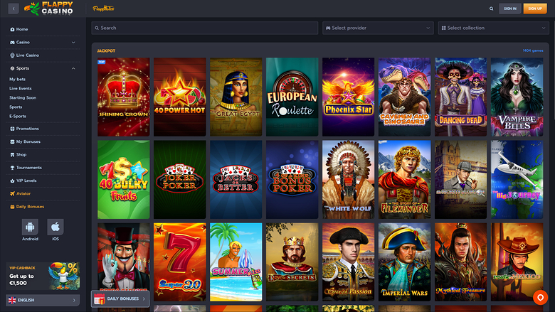 Flappy Casino Jackpot version bureau