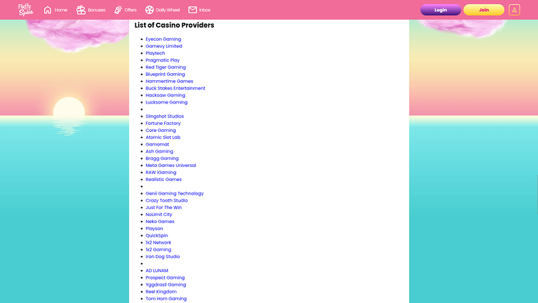 Fluffy Spins Casino Desktop-Spielentwickler