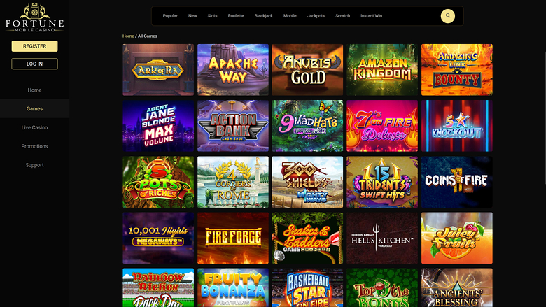Fortune Mobile Casino Jeux pour ordinateur