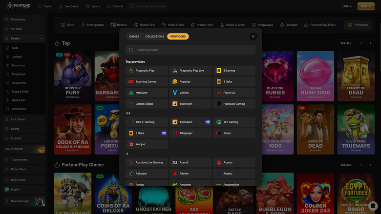 Fortune Play Casino Développeurs de jeux pour ordinateur