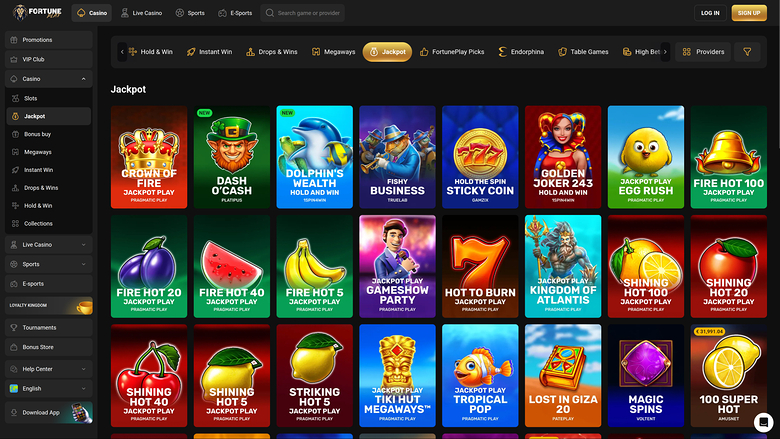 Fortune Play Casino Jackpot pour ordinateur
