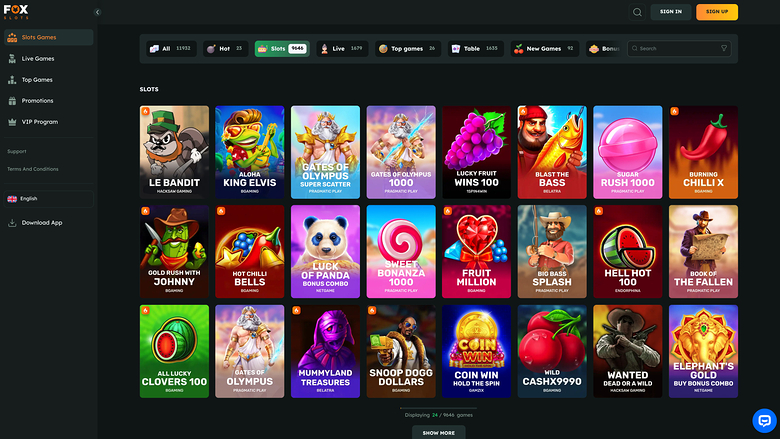 FoxSlots Casino Games