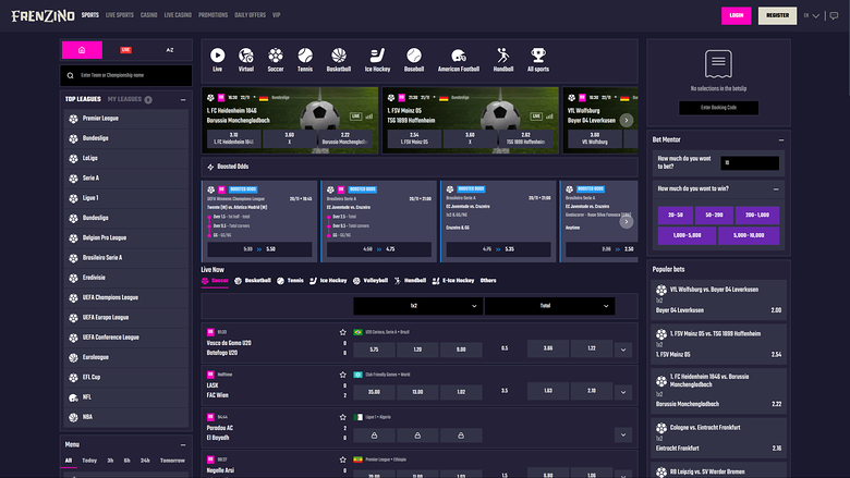 Frenzino Casino Desktop Sports