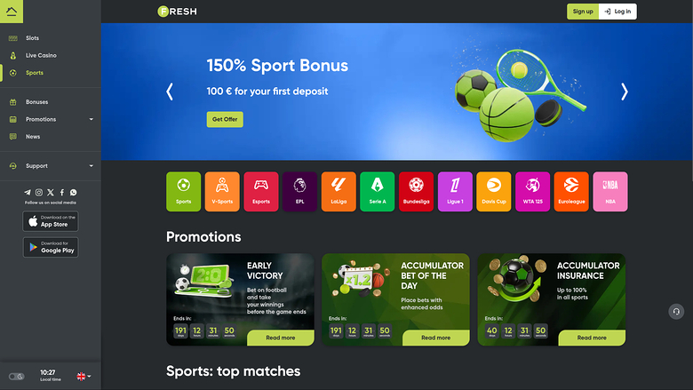 Fresh Casino Desktop Sport