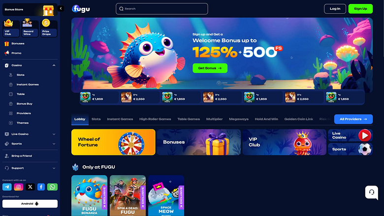 Fugu Casino ホームページ