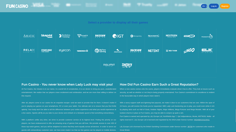 Desarrolladores de juegos de escritorio de Fun Casino