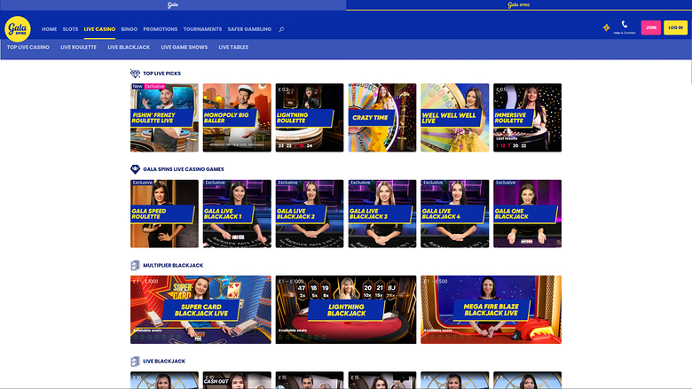 Gala Spins Bureau Croupier en Direct