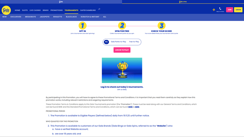 Tournois de bureau Gala Spins