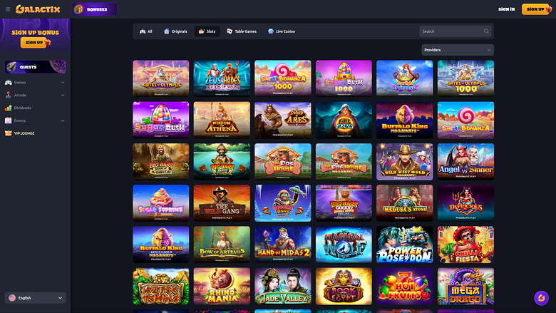 Jeux de casino Galactix pour ordinateur
