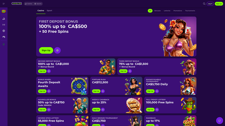 Gambloria Casino Desktop Promotions