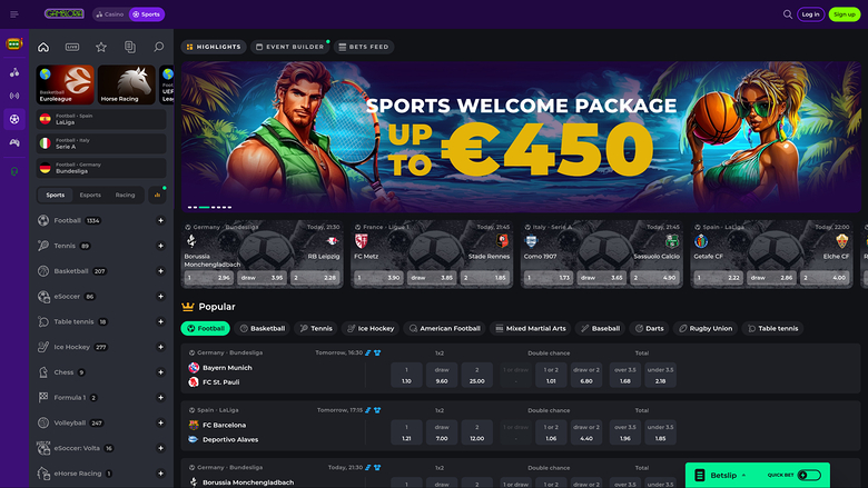 Gambloria Casino Desktop Sport