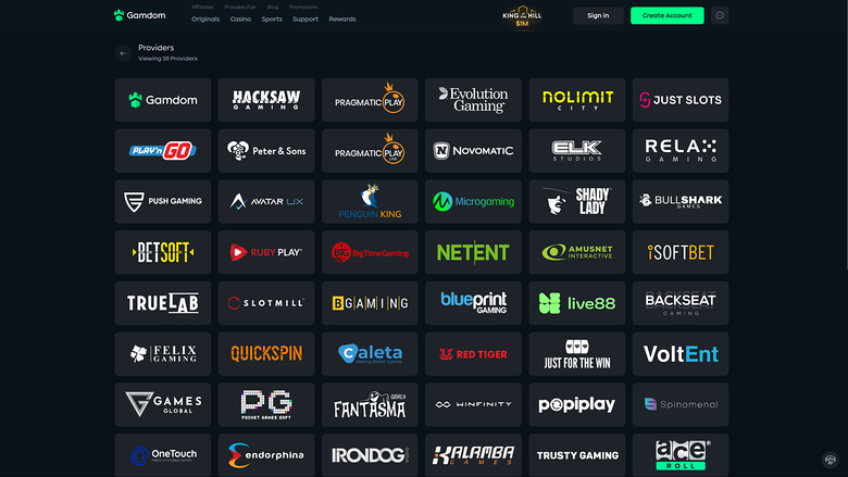 Développeurs de jeux de casino pour ordinateur Gamdom