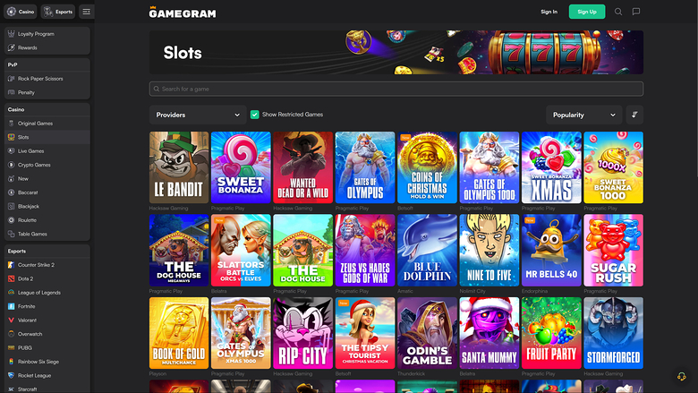  Gamegram Casino Desktop Games