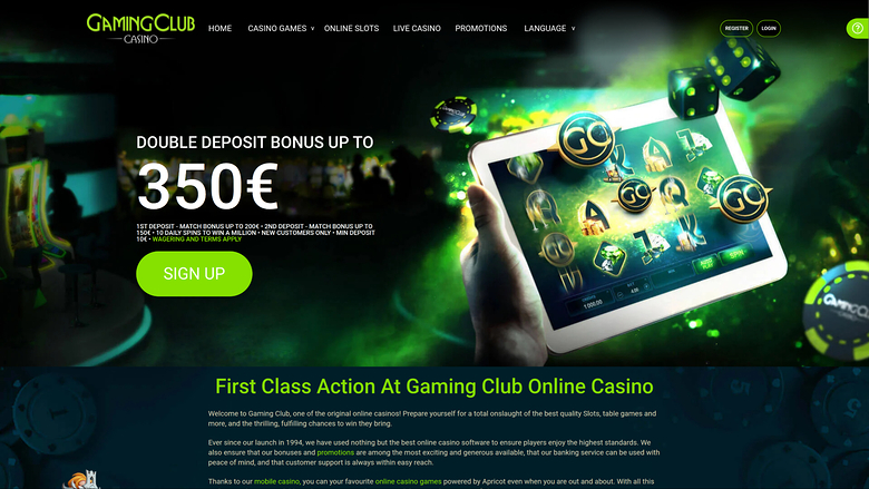 Gaming Club Casino Bureau Page d’Accueil