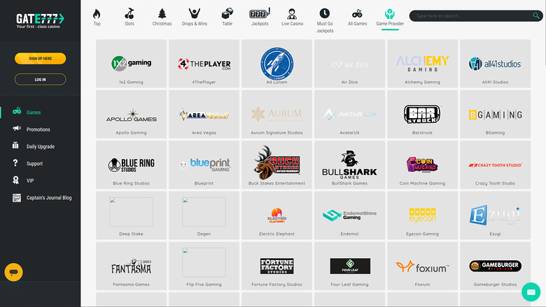 Développeurs du jeu de casino Gate 777 pour ordinateur