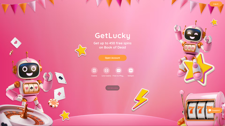 Get Lucky Casino Desktop-Startseite