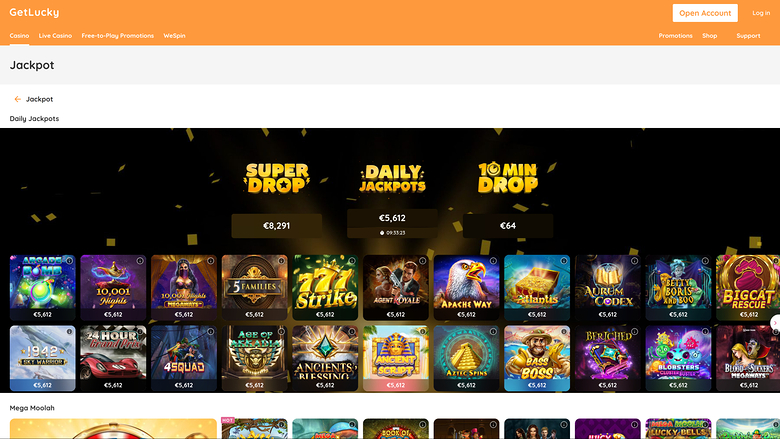 Get Lucky Casino Desktop Jackpot