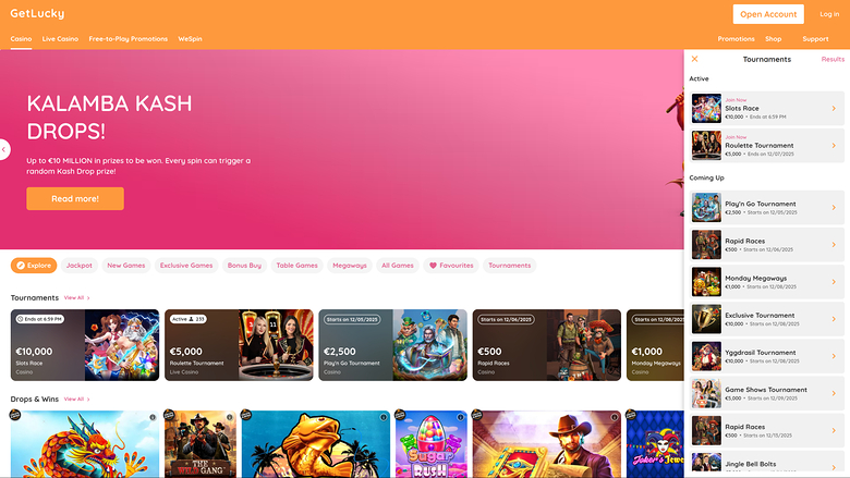 Get Lucky Casino Desktop-Turniere